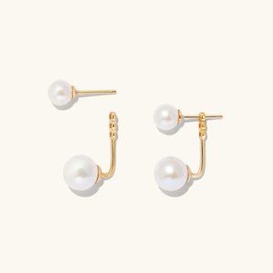 Mejuri - Bold Pearl Ear Jacket Studs